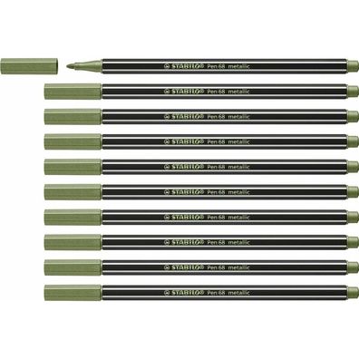 Filzstifte Stabilo Pen 68 metallic Leaf grün 10 Stück