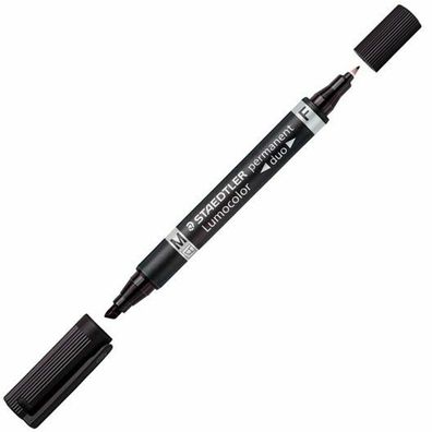 Dauermarker Staedtler 348 B Lumocolor Duo Schwarz 10 Stück