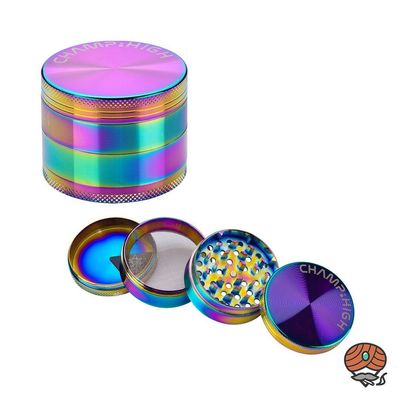 Champ High Kräutermühle, Metall Rainbow, Ø 55mm, 4-teilig