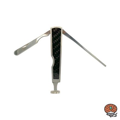 Angelo 3-teiliges Pfeifenbesteck Chrom satin, Carbon