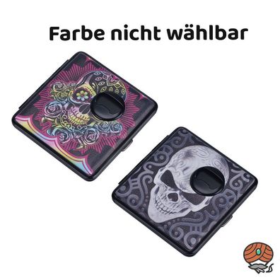 Champ Zigarettenetui Totenkopf mit Flaschenöffner, Farbe nicht wählbar