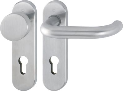 Kurzschildgarnitur Paris E58/353K/138Z VA F69 PZ rd Wechselgrt. HOPPE