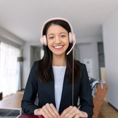 Logitech H390 USB-Headset rosa