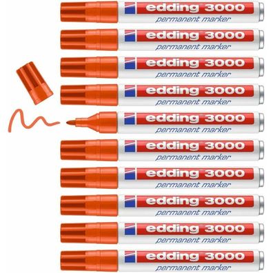 Dauermarker Edding 3000 Orange 10 Stück