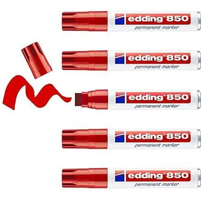 Dauermarker Edding 850 Rot 5 Stück