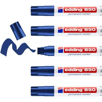Dauermarker Edding 850 Blau 5 Stück
