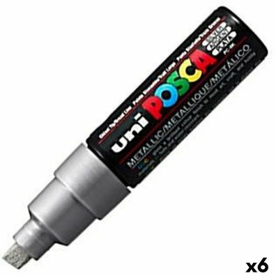 Filzstifte POSCA PC-8K Silberfarben 6 Stück