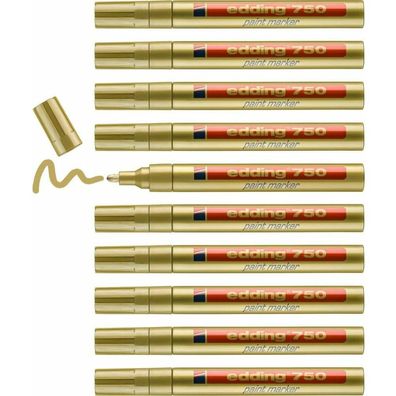 Dauermarker Edding 750 Gold 10 Stück