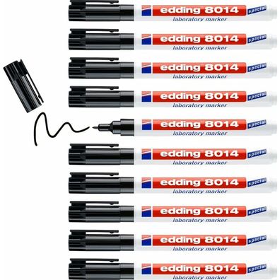 Dauermarker Edding 8014 Schwarz 10 Stück