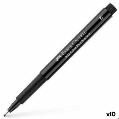 Dauermarker Faber-Castell Pitt Artist Schwarz 10 Stück