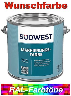 Südwest Markierungsfarbe - Teerfarbe Straße Parkplatz - Farbtöne Weiß / RAL