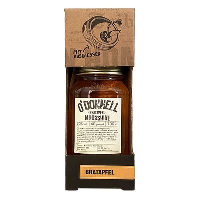 O'Donnell Bratapfel Moonshine Likör, mit Ausgießer, 25% Vol. 0,7 l