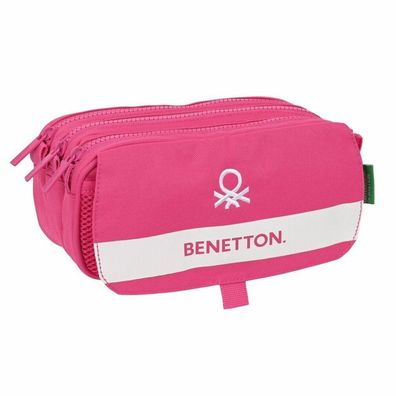 Benetton Himbeere dreifach Federtasche