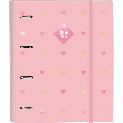 Ringbuch Glow Lab Hearts Rosa (27 x 32 x 3.5 cm)