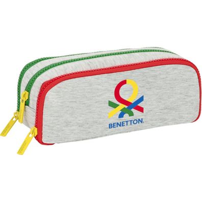 Dreifaches Mehrzweck-Etui Benetton Pop Grau (21 x 8 x 8 cm)