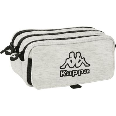 Dreifaches Mehrzweck-Etui Kappa Grey knit Grau (21,5 x 10 x 8 cm)