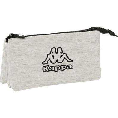 Dreifaches Mehrzweck-Etui Kappa Grey knit Grau (22 x 12 x 3 cm)