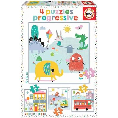 Educa 18592 Lemon Ribbon Baby Puzzleset mit 5 Puzzles für Kinder
