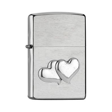 Zippo Benzin-Feuerzeug Doubleheart Mini, unbefüllt