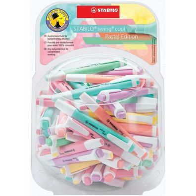 Fluoreszenzmarker-Set Stabilo Swing Cool Kuchen 100 Stück