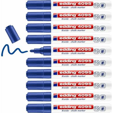 Flüssige Kreidemarker Edding 4095 Blau 10 Stück