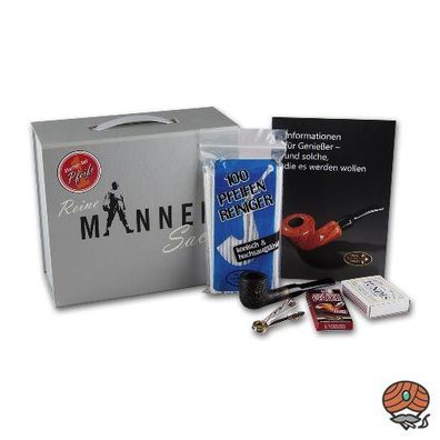 ERMURI Pfeifenset "Reine Männersache A" mit gerader, dunkler Pfeife und Zubehör