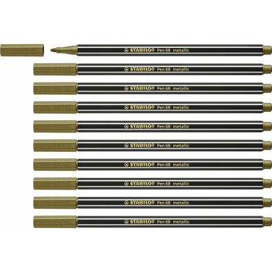 Filzstifte Stabilo Pen 68 metallic Golden 10 Stück