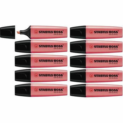Textmarker Stabilo Boss Rot 10 Stück
