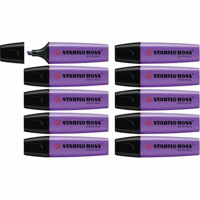 Textmarker Stabilo Boss Violett 10 Stück
