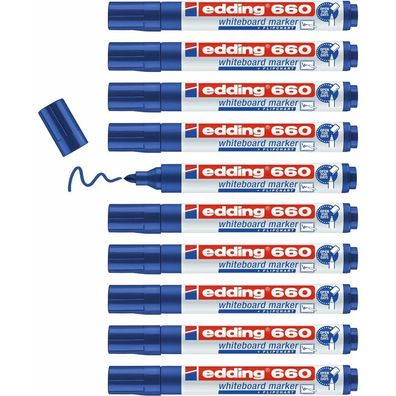 Marker Edding 661 Weißes Brett Blau 10 Stück