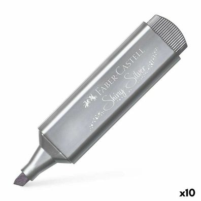 Textmarker Faber-Castell Textliner 46 Silberfarben 10 Stück