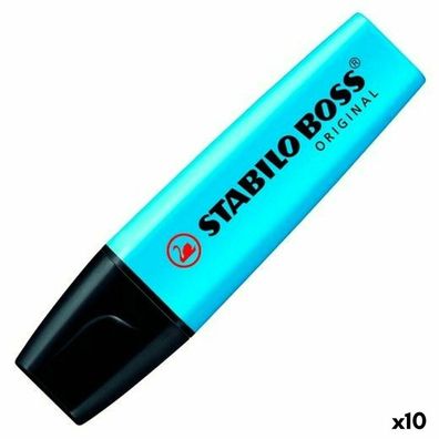 Textmarker Stabilo Boss Blau 10 Stück