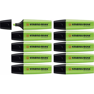 Textmarker Stabilo Boss grün 10 Stück