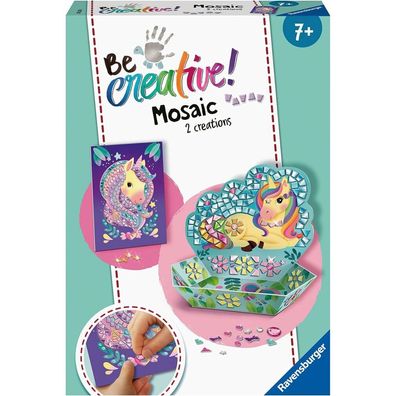 Ravensburger 18238 BeCreative Mosaic Midi Einhorn, DIY für Kinder ab 7 Jahren