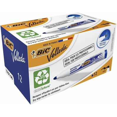 Flüssige Kreidemarker Bic Velleda Ecolutions 1701 Schwarz (12 Stück)