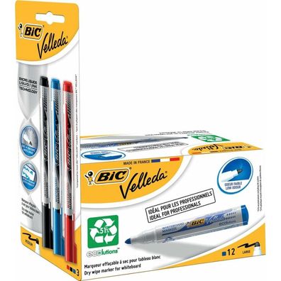 Flüssige Kreidemarker Bic Velleda Ecolutions 1701 Blau (12 Stück)