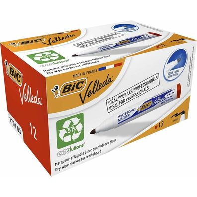 Flüssige Kreidemarker Bic Velleda Ecolutions 1701 Rot (12 Stück)