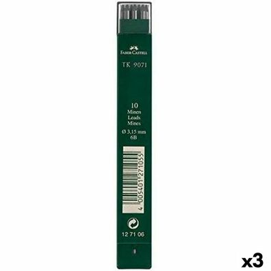 Minenersatz Faber-Castell 6B 3,15 mm (3 Stück)