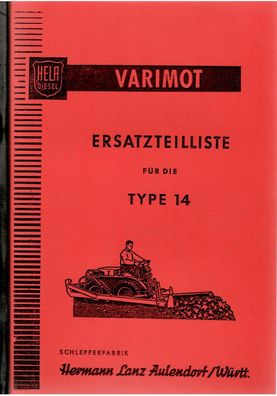 Ersatzteilliste Hela ( Hermann Lanz ) Aulendorf Variomot Typ 14