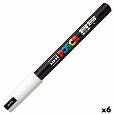 Filzstifte POSCA PC-1MR Weiß 6 Stück