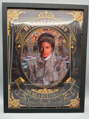 3D-Bild/Effekt-Flip-Michael Jackson-3 Bilder in einem-30x40cm-mit Rahmen