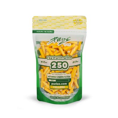 Purize Activkohlefilter XTRA SLIM gelb, 250 Stück