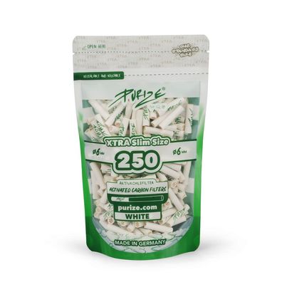 Purize Activkohlefilter XTRA SLIM weiß, 250 Stück
