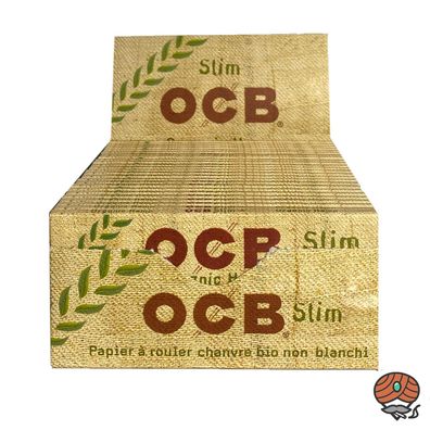 Box OCB Organic Hemp Slim Paper ungebleicht 50 Hefte á 32 Blatt