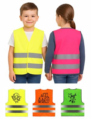 Bedruckte Kinderwarnweste Geschenk Schulanfang Sicherheit für Kinder Warnweste Druck
