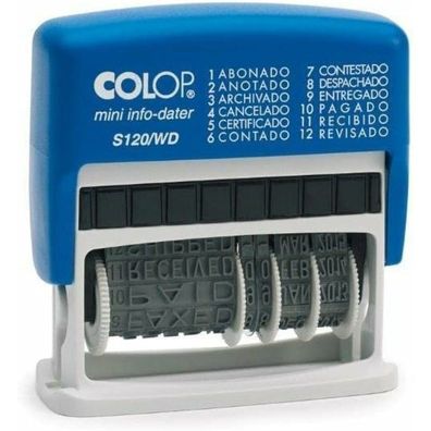 Versiegelung Colop S120/WD 4 x 42 mm Datum Blau