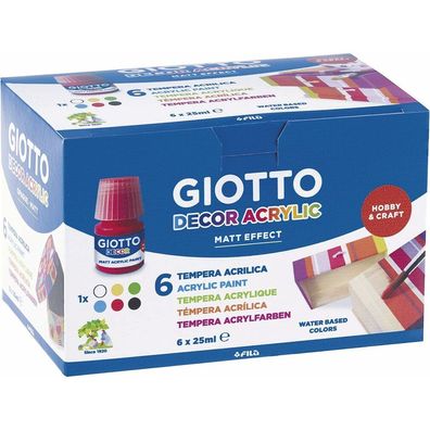 Tempera Giotto Decor Bunt (25ml) (6 Stück)