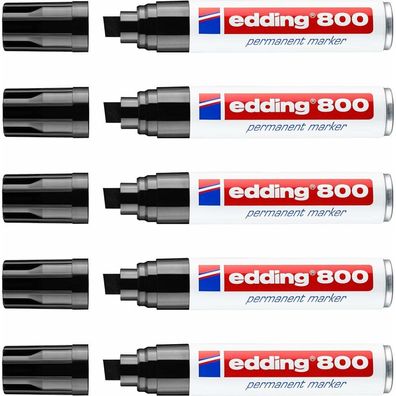 Dauermarker Edding 850 5-15 mm Schwarz (5 Stück)