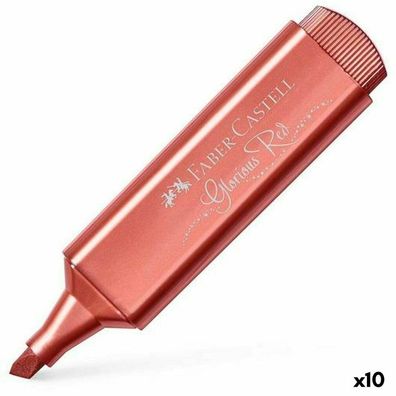 Marker Faber-Castell Textliner 46 metall Rot (10 Stück)