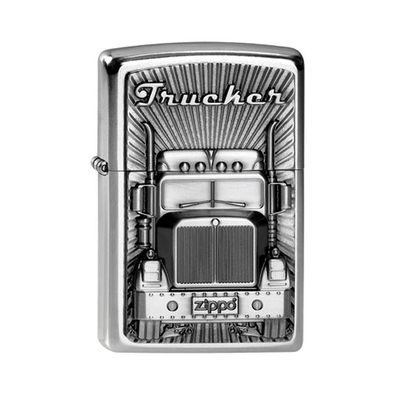 Zippo Benzin-Feuerzeug Trucker Emblem, unbefüllt
